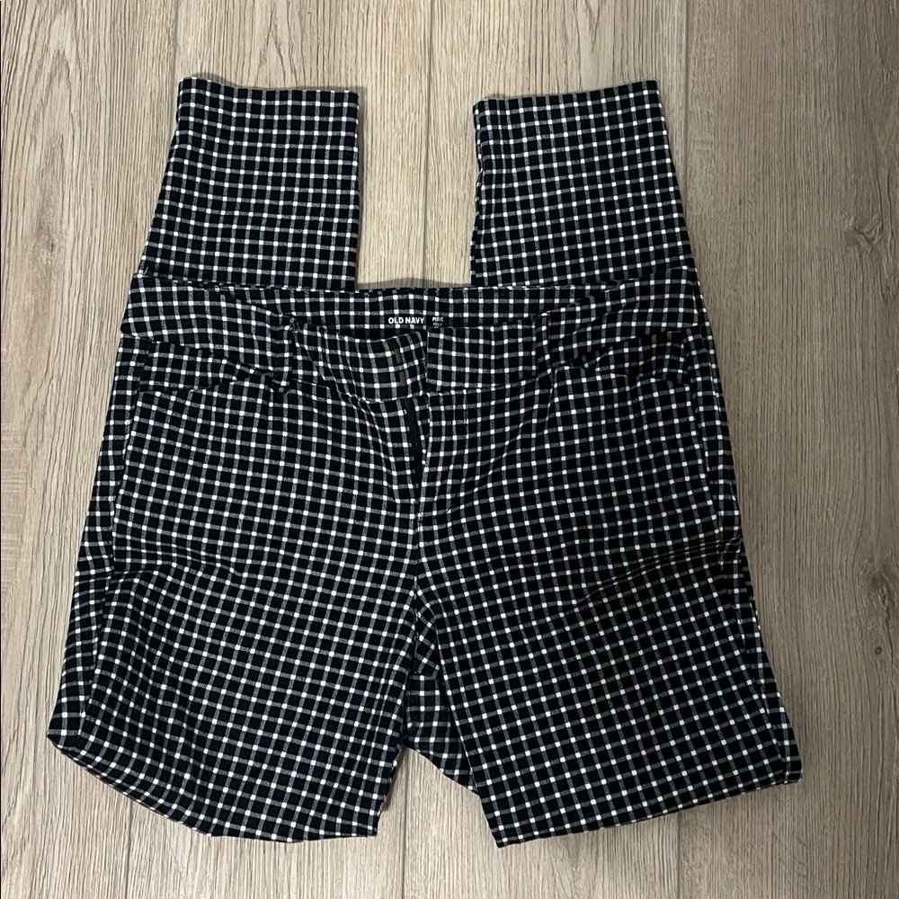 Old Navy Pixie Black and White Plaid Pants